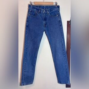 Levi’s 505 Blue Medium Wash 100% Cotton Jeans Size 31 X 34 Unisex Levis